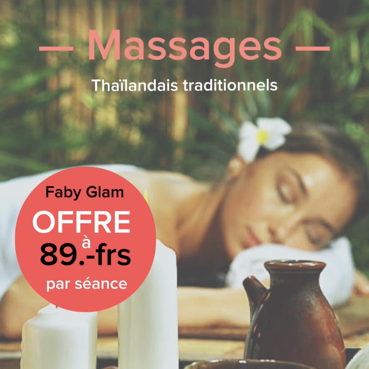 massages thaïlandais traditionnels offre promotionnelle